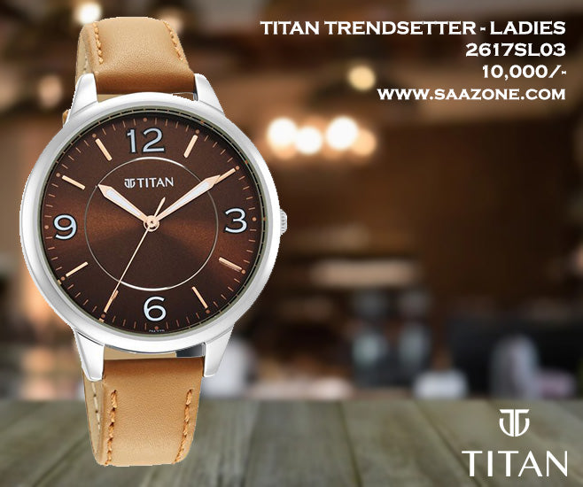 Titan Trendsetter Brown Dial for Ladies 2617SL03