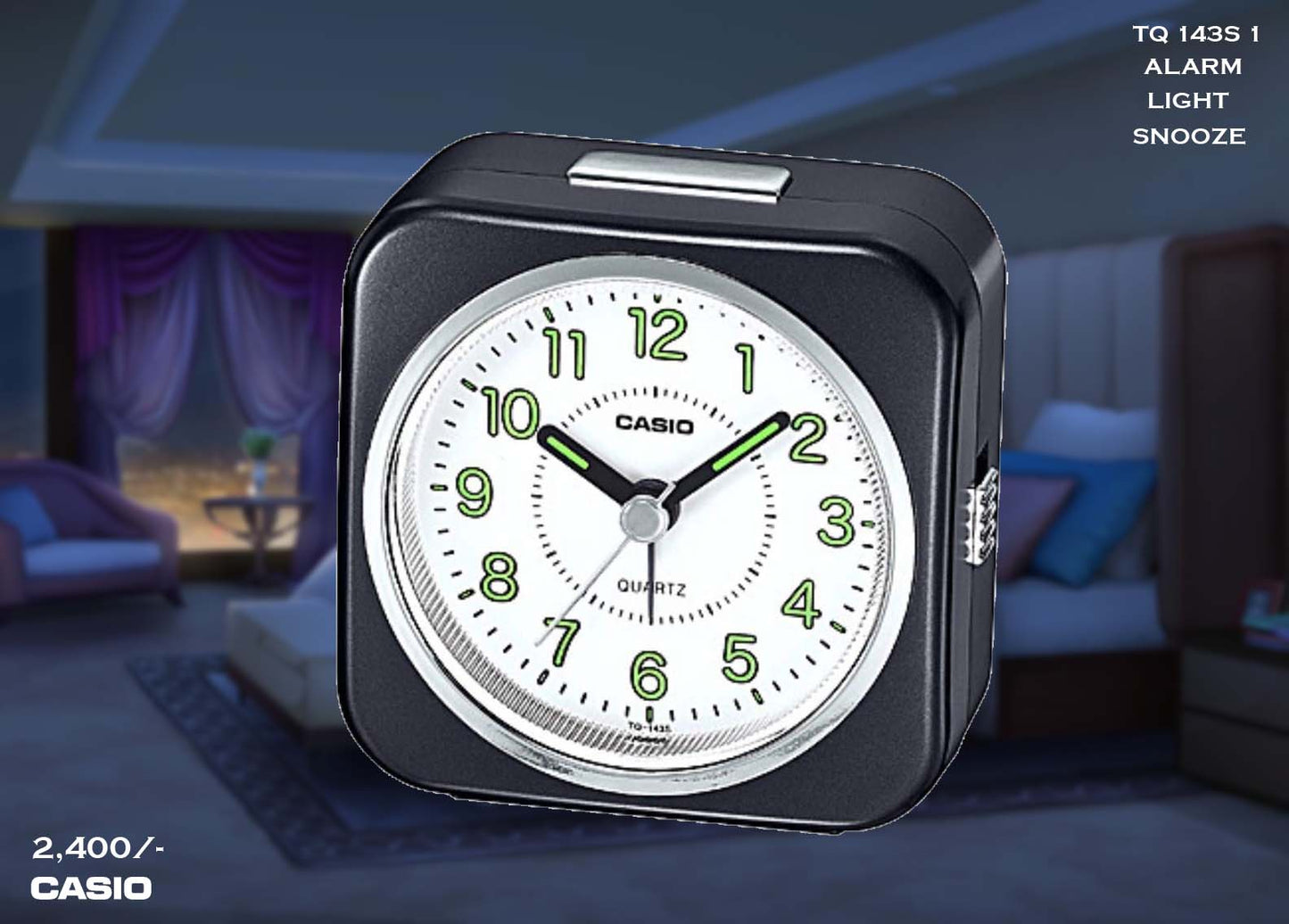 W Casio Alarm Clock TQ 143S 1