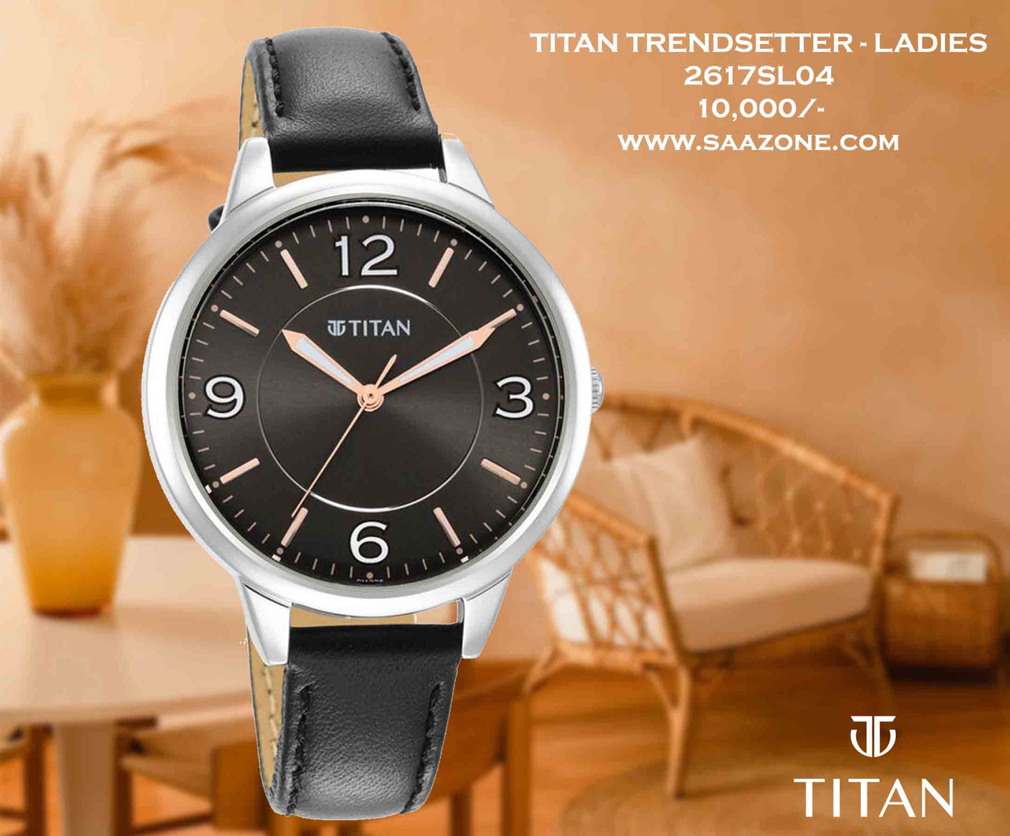 Titan Trendsetter Anthracite Dial for Ladies 2617SL04